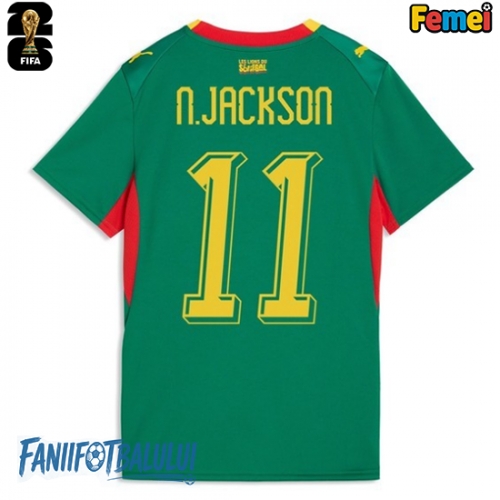 Senegal Nicolas Jackson #11 Echipament de Fotbal Replică Mondial 2026 Femei Deplasare Senegal Nicolas Jackson #11 Echipament de Fotbal Replică Mondial 2026 Femei Deplasare